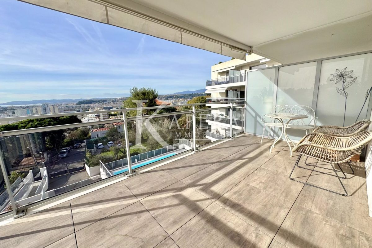 LOCATION MEUBLÉE 6 MOIS - NICE OUEST - 3P 58M² AVEC TERRASSES ET GARAGE