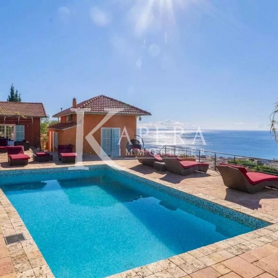 VENTE VILLA 7P 335M² - MENTON - VUE PANORAMIQUE MER ET MONTAGNES
