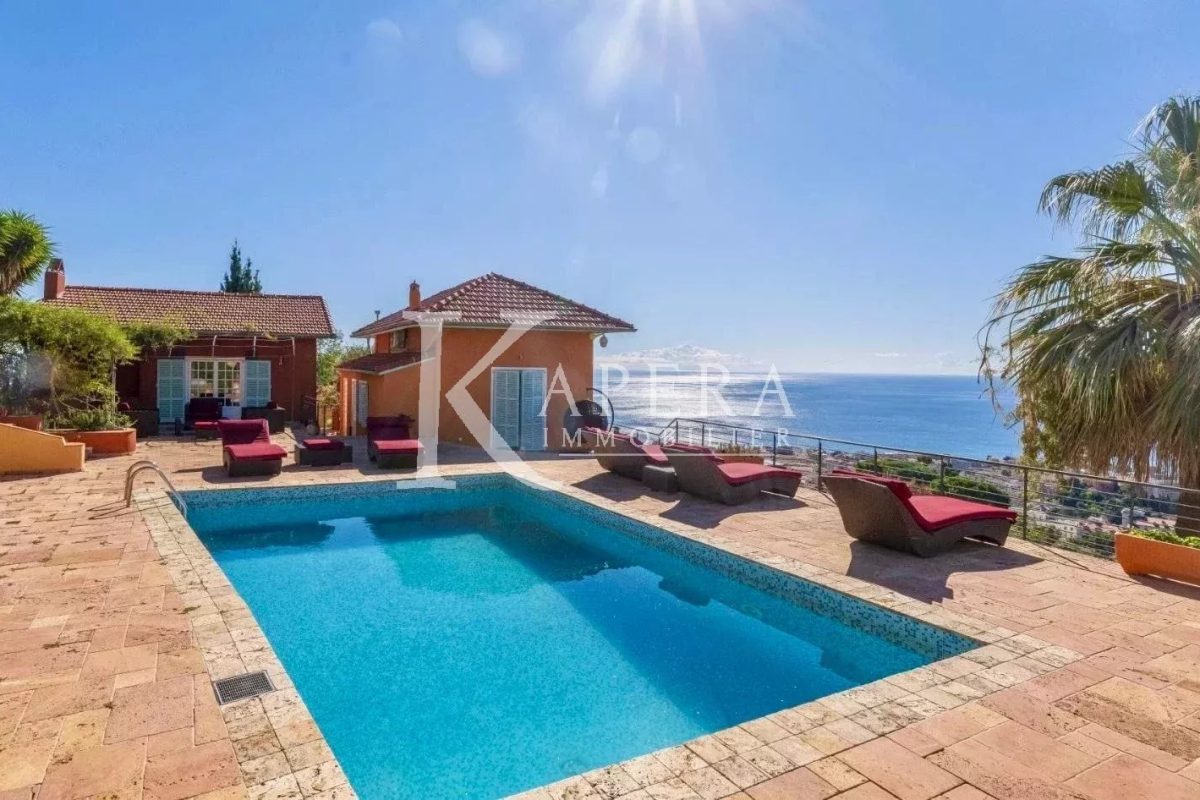 VENTE VILLA 7P 335M² - MENTON - VUE PANORAMIQUE MER ET MONTAGNES