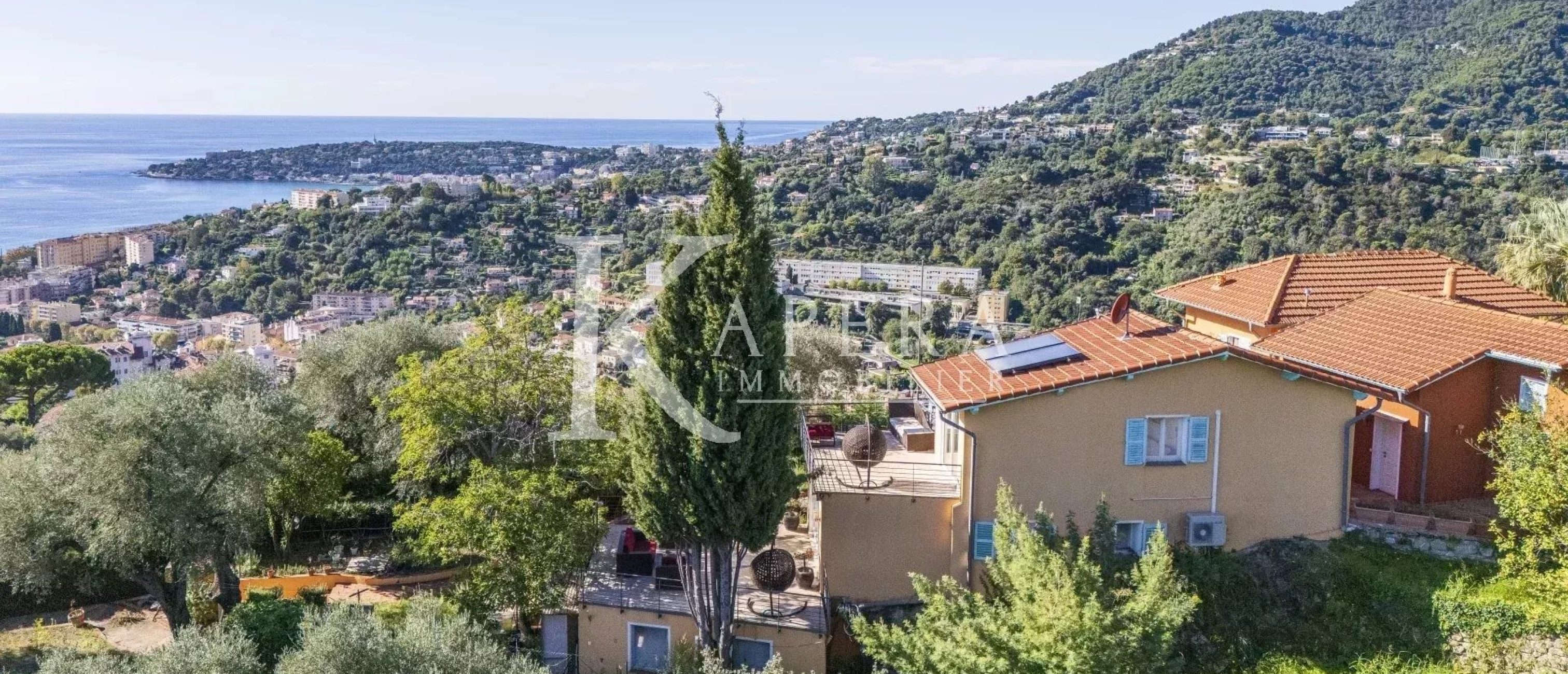 VENTE VILLA 7P 335M² - MENTON - VUE PANORAMIQUE MER ET MONTAGNES