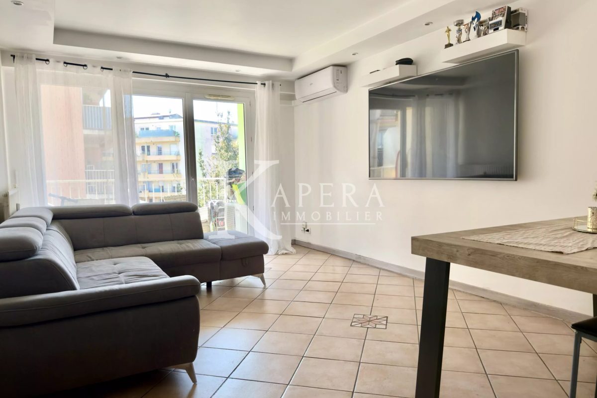 VENTE 3P 69M2 - CAGNES SUR MER - TRAVERSANT - LUMINEUX