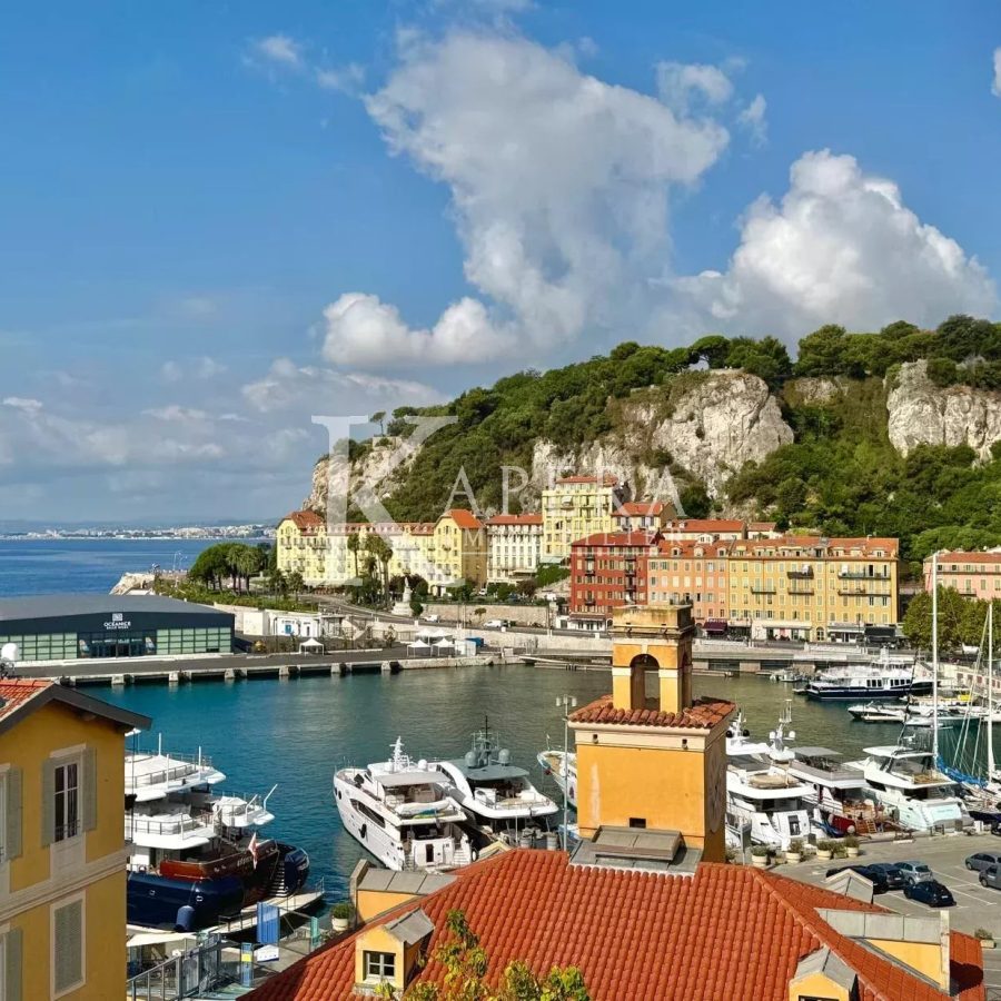 LOCATION MEUBLÉE 10 MOIS – NICE LE PORT – 2P 48M² AVEC TERRASSE ET VUE MER PANORAMIQUE