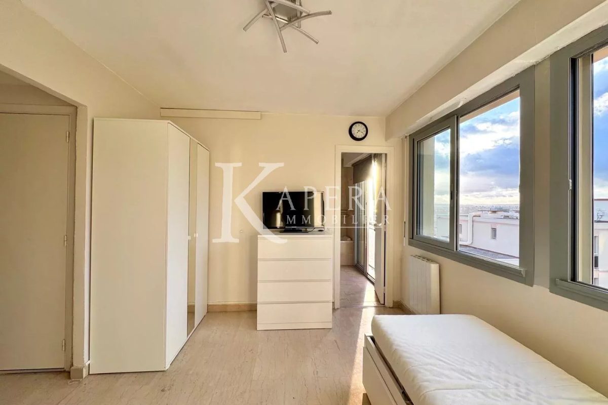 LOCATION STUDIO MEUBLE 20M2 - NICE CORNICHE FLEURIE  - CALME - DERNIER ETAGE