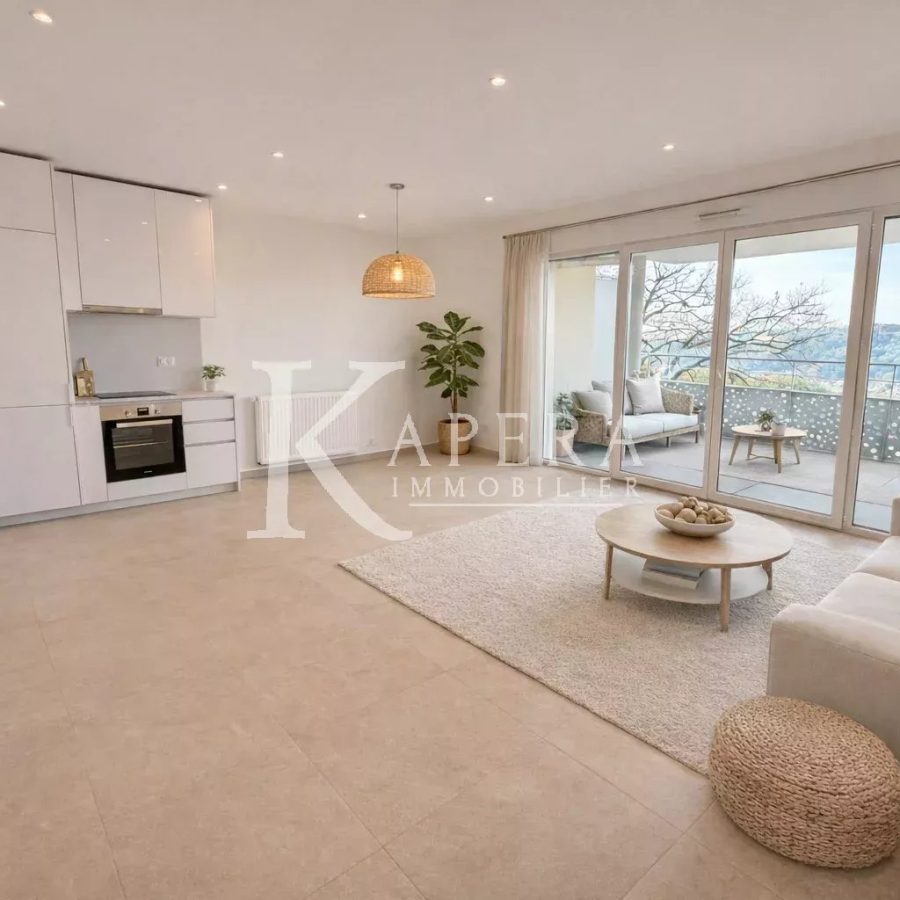 VENTE 2P 42,76M2 - CAGNES SUR MER/L'HUBAC - DOUBLE GARAGE - TERRASSE