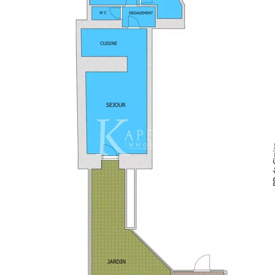 VENTE 2P 43M2 - NICE CIMIEZ - JARDIN PRIVATIF