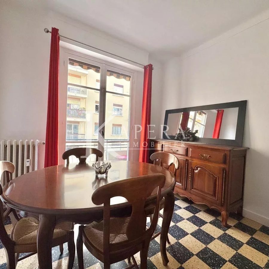 LOCATION MEUBLEE 3P TRAVERSANT 57M² - NICE RIQUIER - BALCON - CAVE