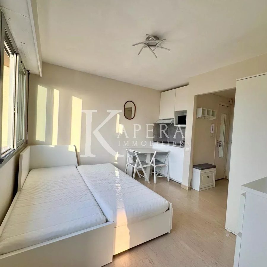 LOCATION STUDIO MEUBLE 20M2 - NICE CORNICHE FLEURIE  - CALME - DERNIER ETAGE
