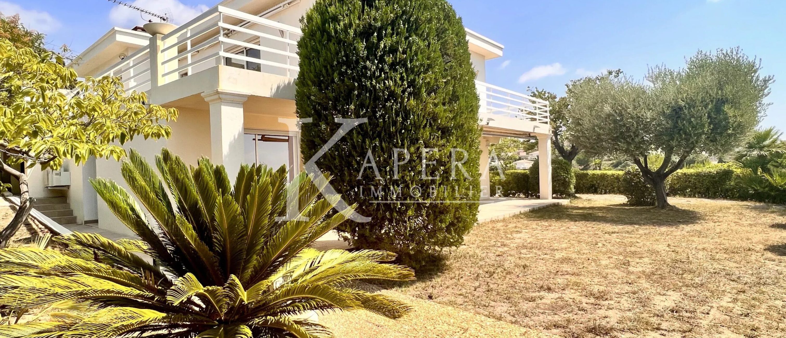 VENTE MAISON 10P 205M2 - CAGNES SUR MER / GROS BUAUX - VUE MER - TERRAIN 5376M2