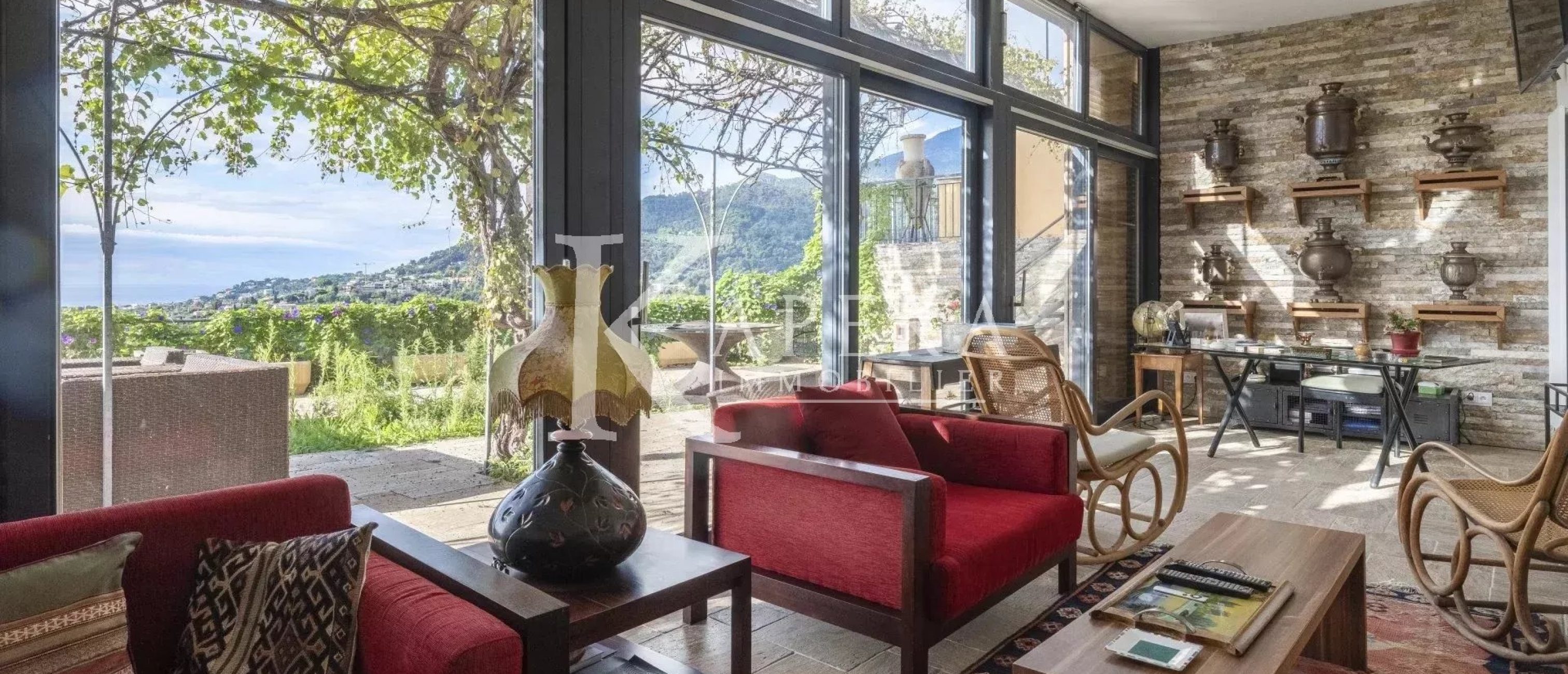 VENTE VILLA 7P 335M² - MENTON - VUE PANORAMIQUE MER ET MONTAGNES