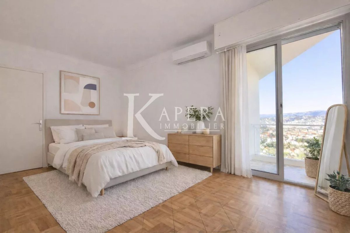 VENTE 3P - NICE MONT BORON- VUE MER - GARAGE - CAVE