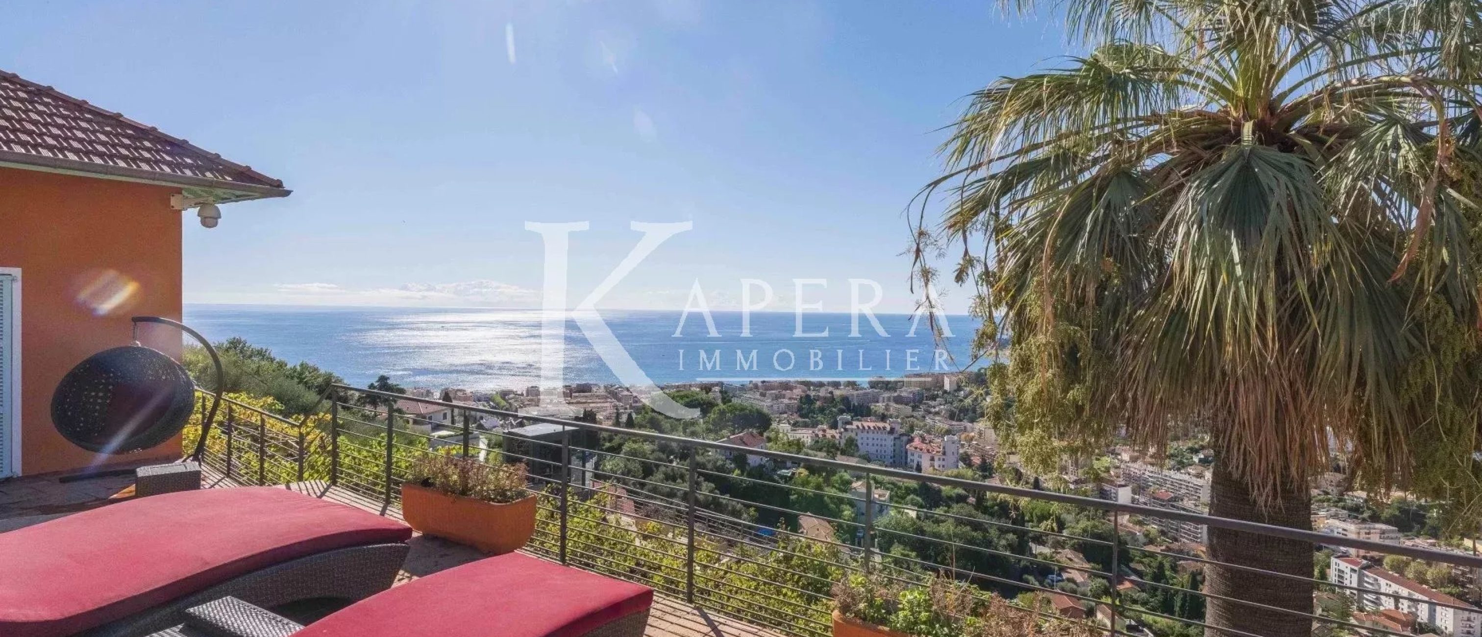 VENTE VILLA 7P 335M² - MENTON - VUE PANORAMIQUE MER ET MONTAGNES